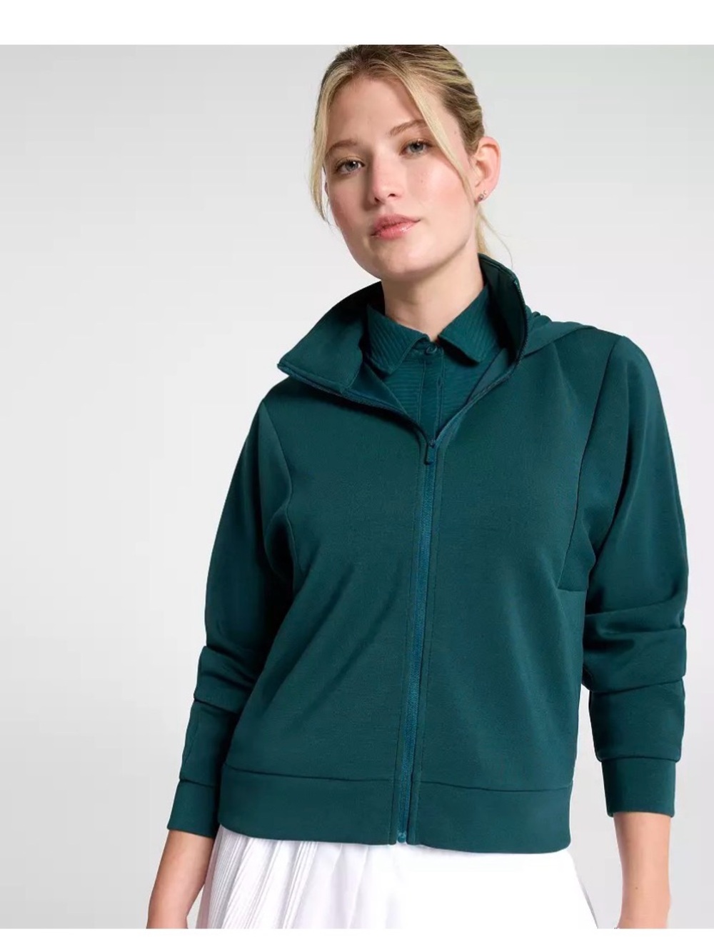 NWT CALIA Women’s Sandwash Scuba Sea Green Zip Jacket Hood  Sz XXL Retail $88